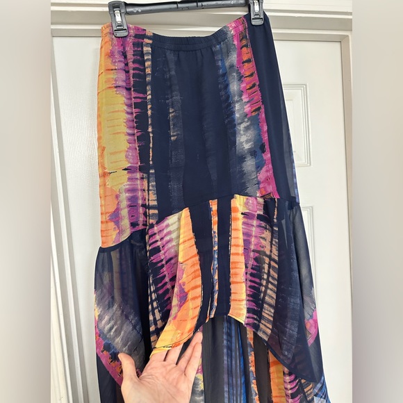 Gianni Bini Colorful High Low Maxi Skirt - Picture 3 of 8